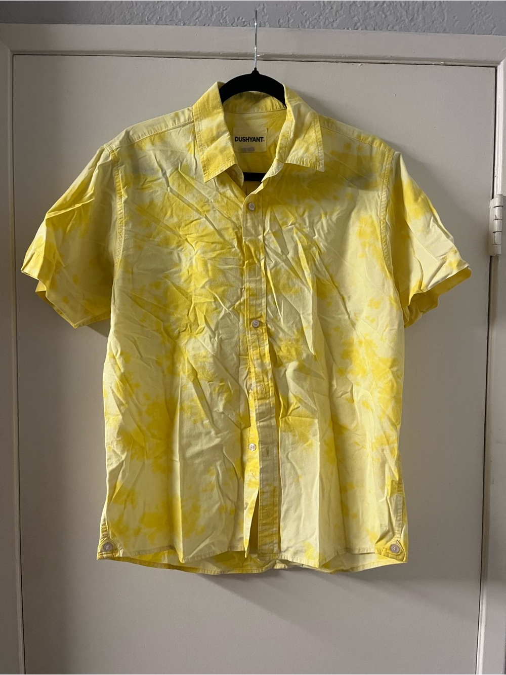 Dushyant Yellow Print Button Up Size L